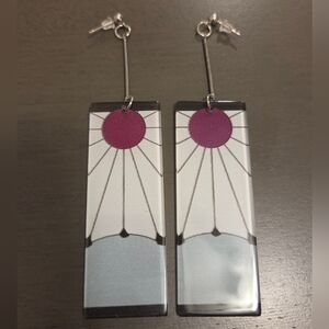 Demon Slayer Tanjiro Hanafuda Earrings